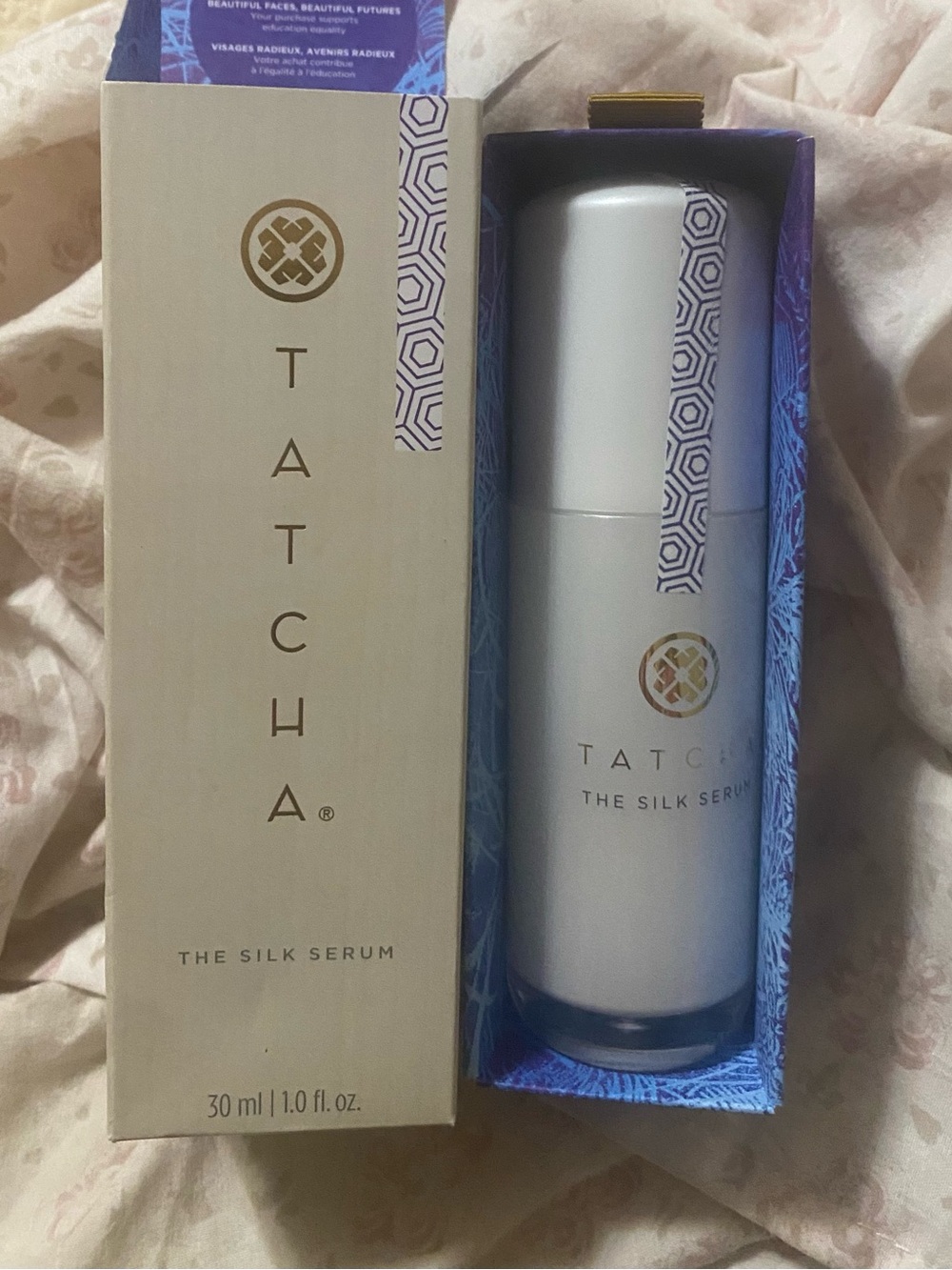New Tatcha The Silk Serum — White Bottle with Gold Accents